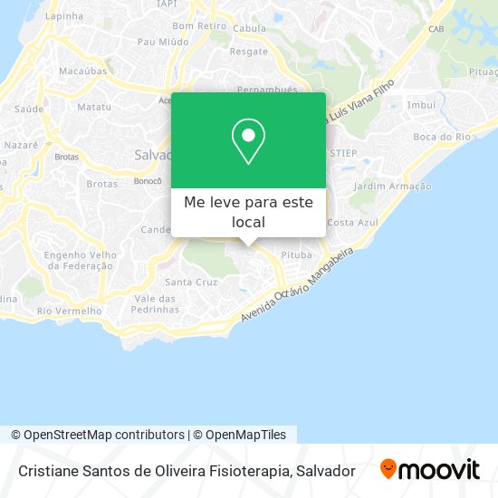 Cristiane Santos de Oliveira Fisioterapia mapa