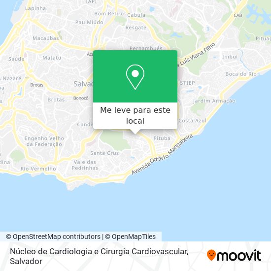 Núcleo de Cardiologia e Cirurgia Cardiovascular mapa