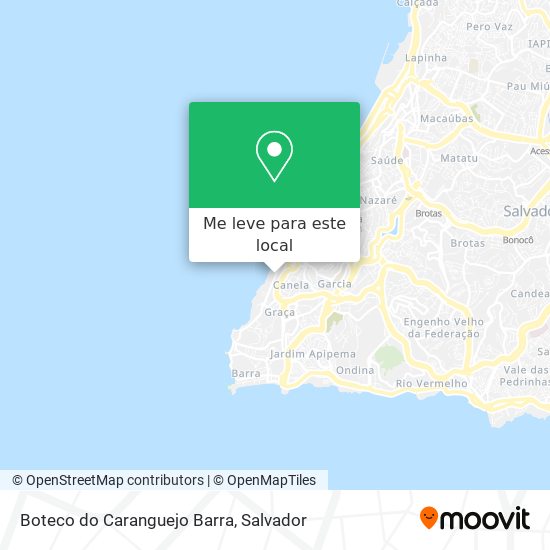 Boteco do Caranguejo Barra mapa