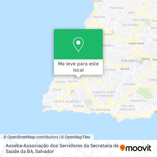 Asseba-Associação dos Servidores da Secretaria de Saúde da BA mapa