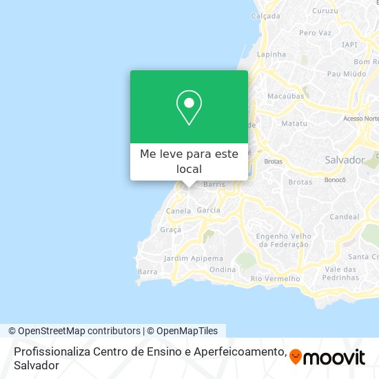 Profissionaliza Centro de Ensino e Aperfeicoamento mapa