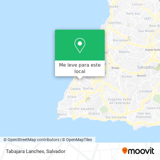 Tabajara Lanches mapa