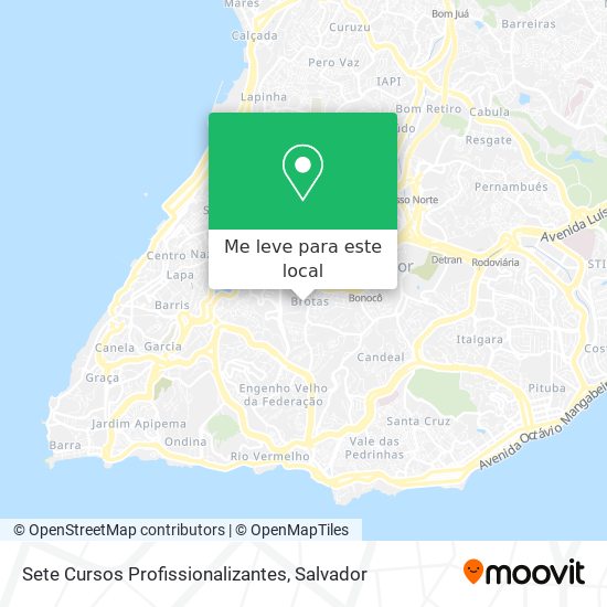 Sete Cursos Profissionalizantes mapa