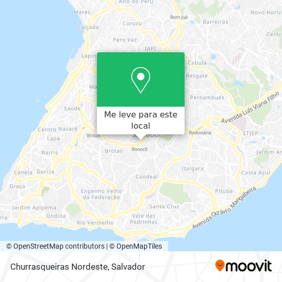 Churrasqueiras Nordeste mapa