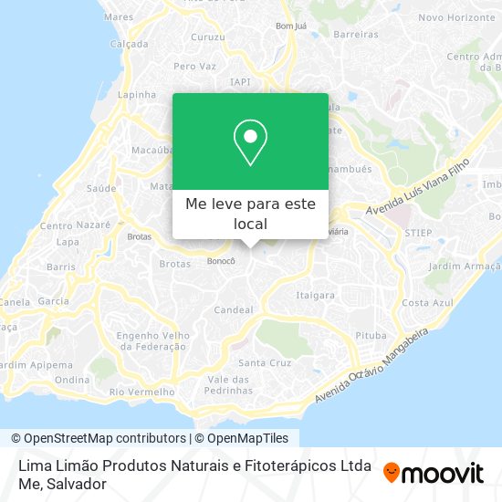 Lima Limão Produtos Naturais e Fitoterápicos Ltda Me mapa