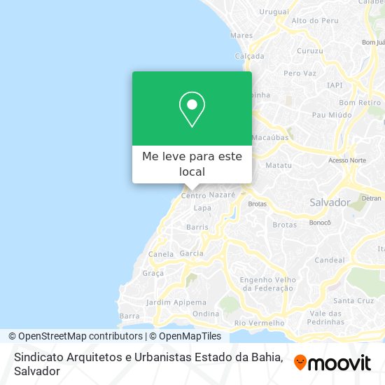 Sindicato Arquitetos e Urbanistas Estado da Bahia mapa