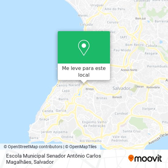 Escola Municipal Senador Antônio Carlos Magalhães mapa