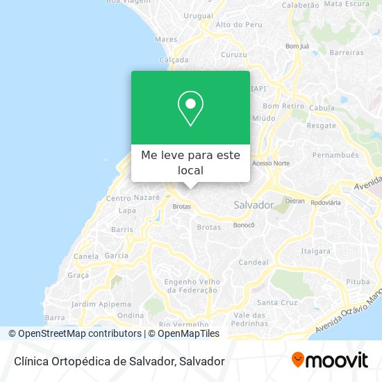 Clínica Ortopédica de Salvador mapa