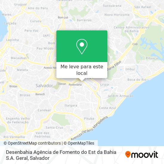 Desenbahia Agência de Fomento do Est da Bahia S.A. Geral mapa