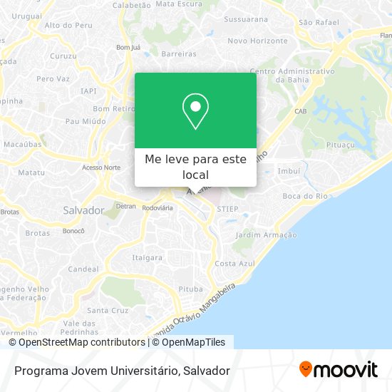 Programa Jovem Universitário mapa