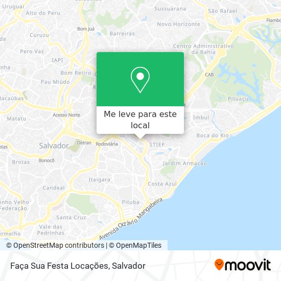 Faça Sua Festa Locações mapa