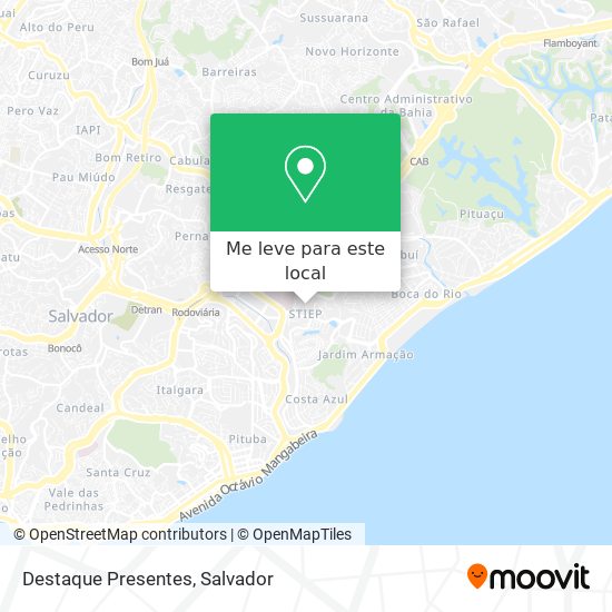 Destaque Presentes mapa