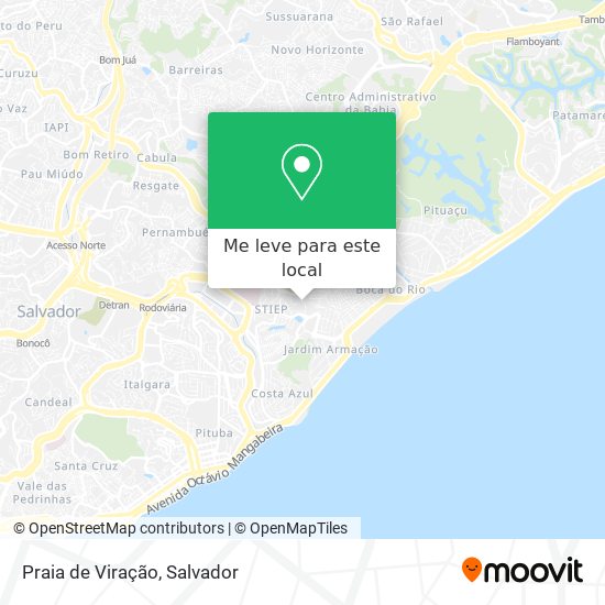 Praia de Viração mapa