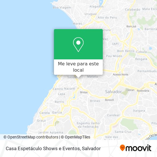 Casa Espetáculo Shows e Eventos mapa