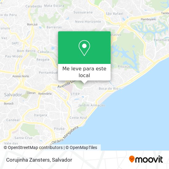 Corujinha Zansters mapa