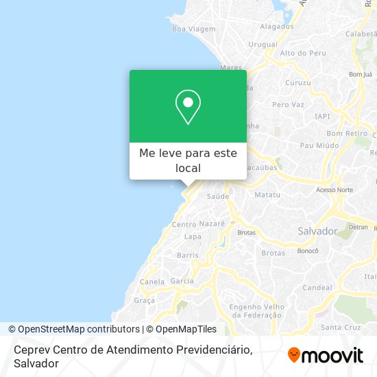 Ceprev Centro de Atendimento Previdenciário mapa