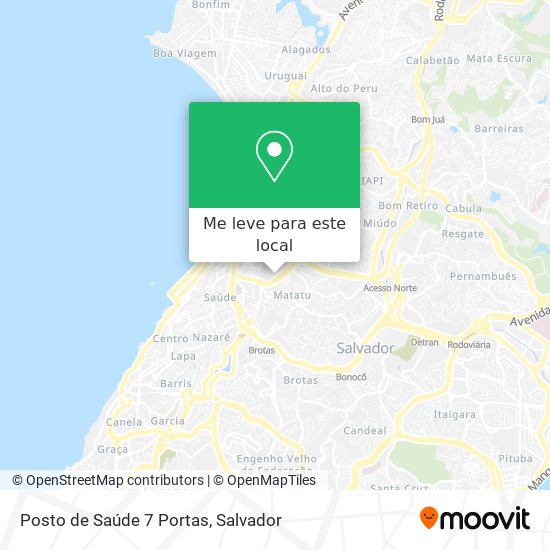 Posto de Saúde 7 Portas mapa