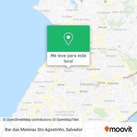 Bar das Meninas Sto Agostinho mapa