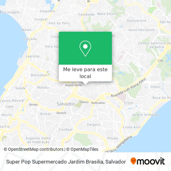 Super Pop Supermercado Jardim Brasilia mapa