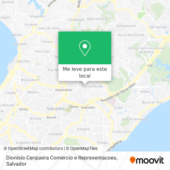 Dionisio Cerqueira Comercio e Representacoes mapa
