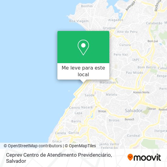 Ceprev Centro de Atendimento Previdenciário mapa