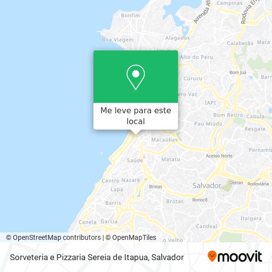 Sorveteria e Pizzaria Sereia de Itapua mapa