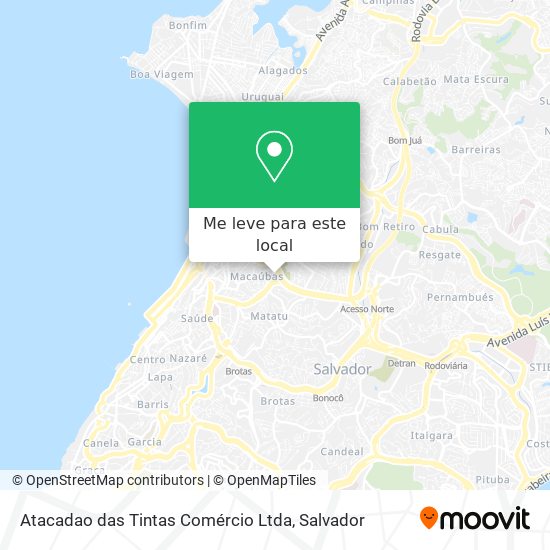 Atacadao das Tintas Comércio Ltda mapa