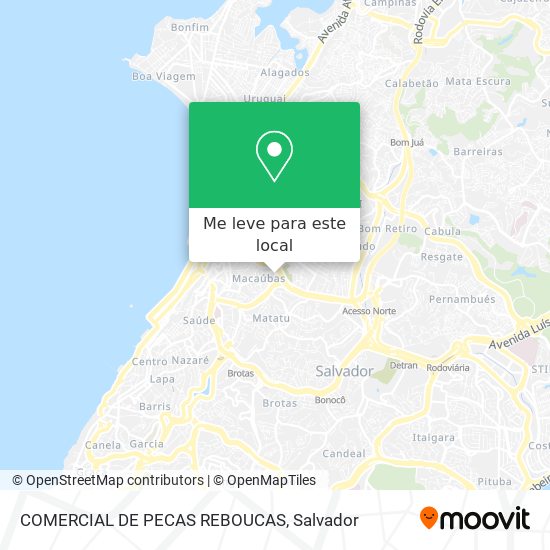 COMERCIAL DE PECAS REBOUCAS mapa