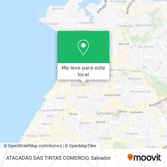 ATACADAO DAS TINTAS COMERCIO mapa