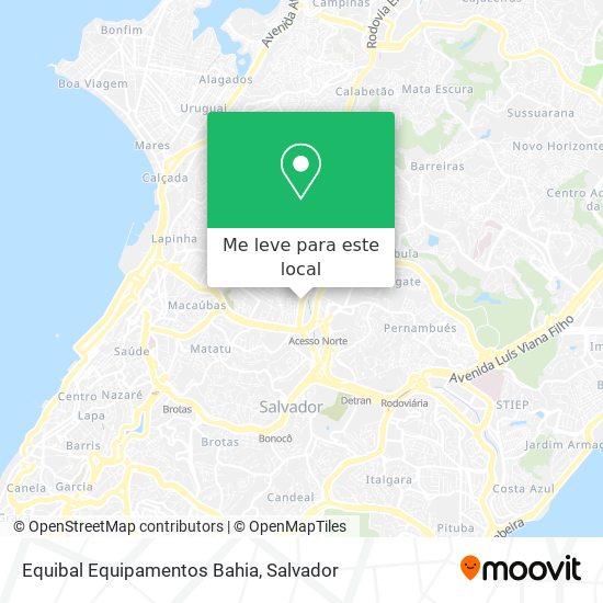 Equibal Equipamentos Bahia mapa