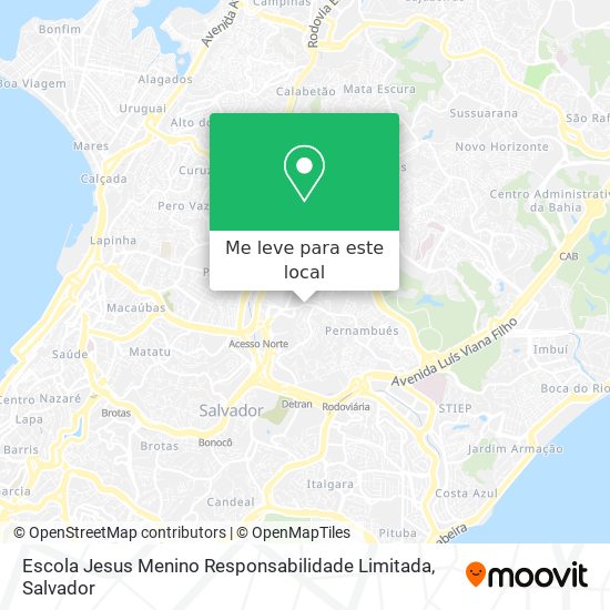 Escola Jesus Menino Responsabilidade Limitada mapa