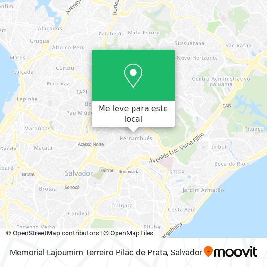 Memorial Lajoumim Terreiro Pilão de Prata mapa