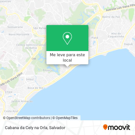 Cabana da Cely na Orla mapa