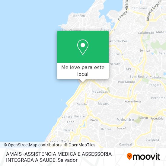 AMAIS -ASSISTENCIA MEDICA E ASSESSORIA INTEGRADA A SAUDE mapa