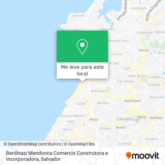 Berdinazi Mendonca Comercio Construtora e Incorporadora mapa