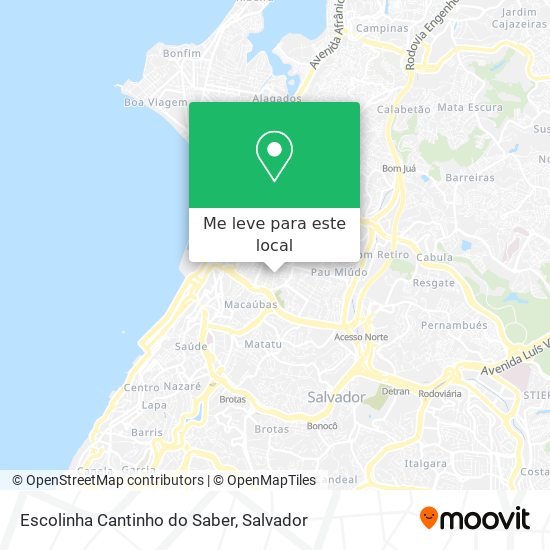 Escolinha Cantinho do Saber mapa