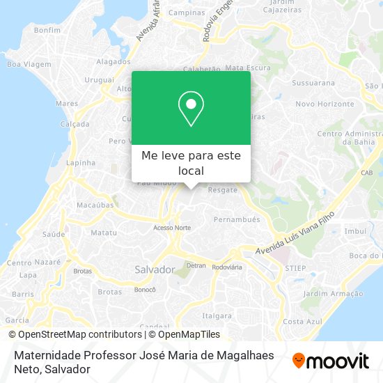 Maternidade Professor José Maria de Magalhaes Neto mapa