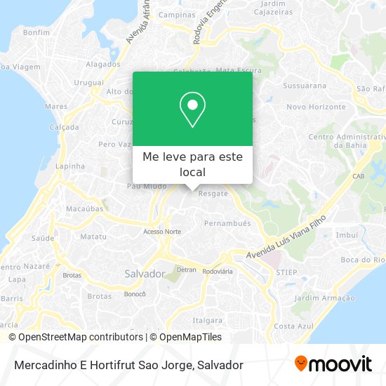 Mercadinho E Hortifrut Sao Jorge mapa
