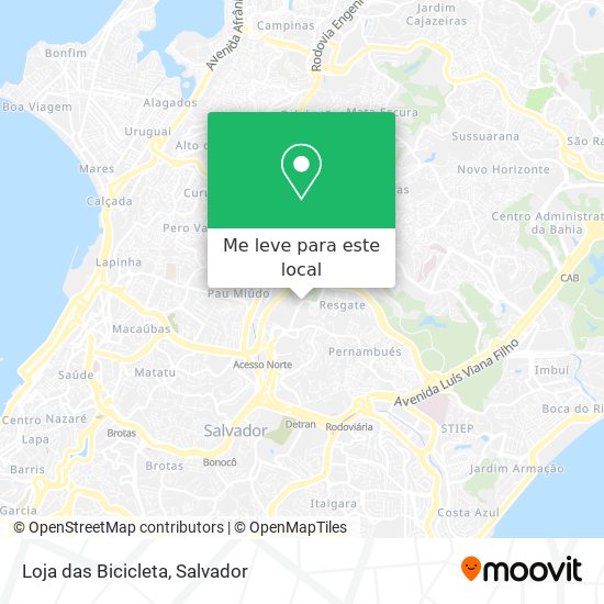 Loja das Bicicleta mapa