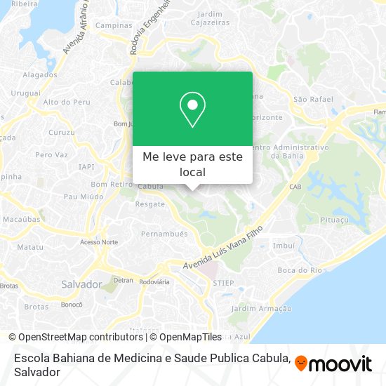 Escola Bahiana de Medicina e Saude Publica Cabula mapa
