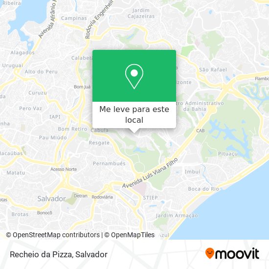 Recheio da Pizza mapa