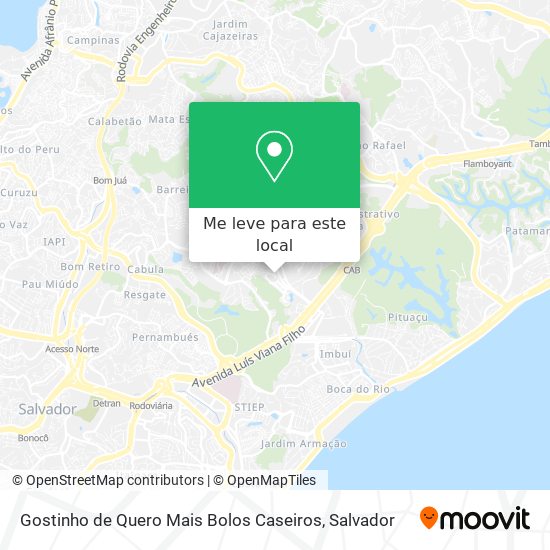 Gostinho de Quero Mais Bolos Caseiros mapa