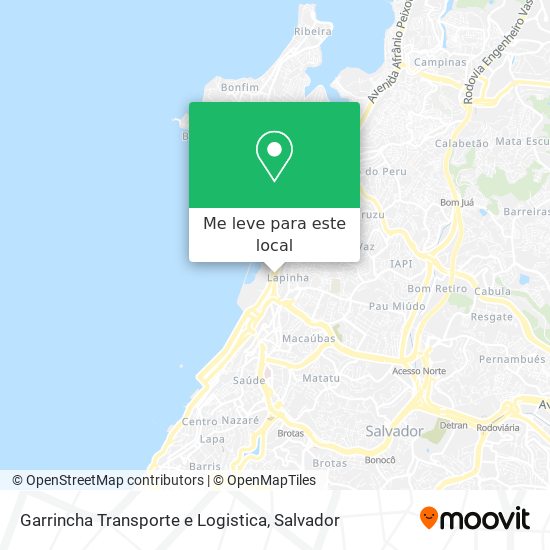 Garrincha Transporte e Logistica mapa