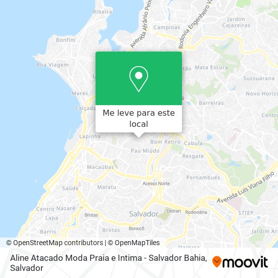 Aline Atacado Moda Praia e Intima - Salvador Bahia mapa