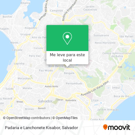 Padaria e Lanchonete Kisabor mapa