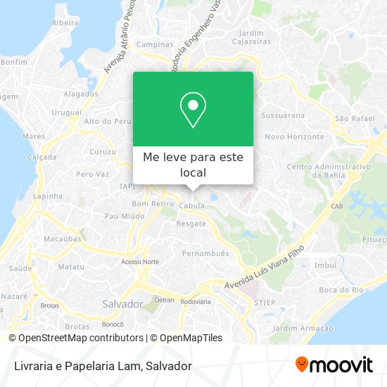 Livraria e Papelaria Lam mapa