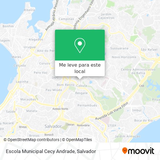 Escola Municipal Cecy Andrade mapa