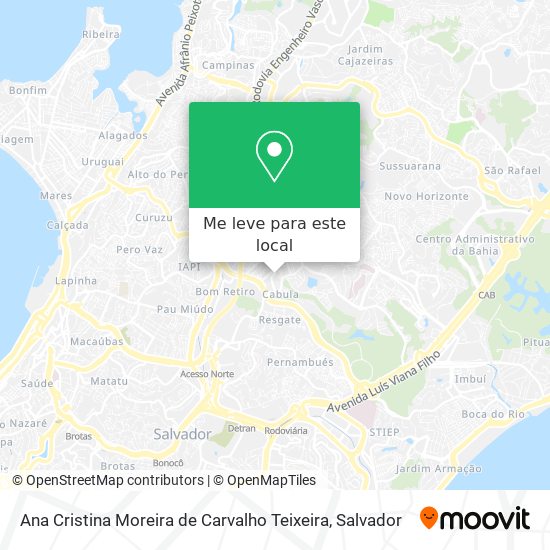 Ana Cristina Moreira de Carvalho Teixeira mapa