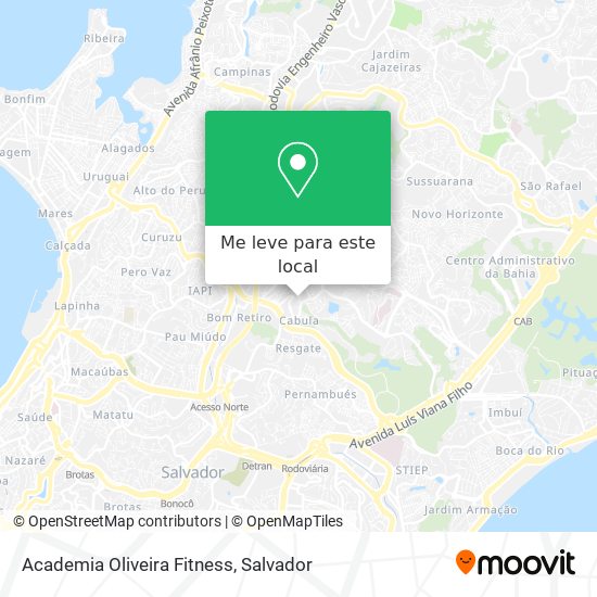 Academia Oliveira Fitness mapa