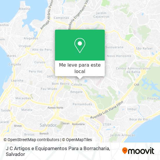 J C Artigos e Equipamentos Para a Borracharia mapa